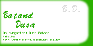 botond dusa business card